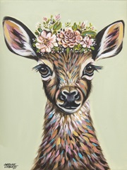 Deer with Flowers II