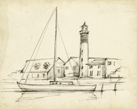 Antique Lighthouse Study II