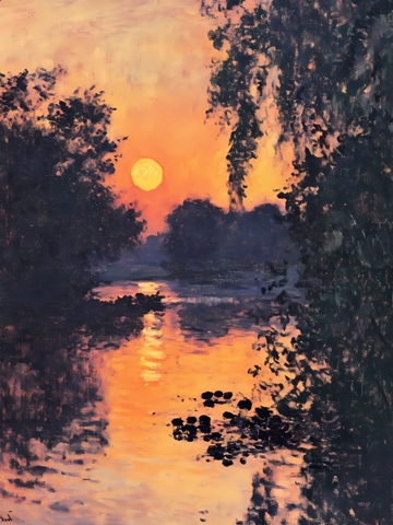 Sunset over the Lake