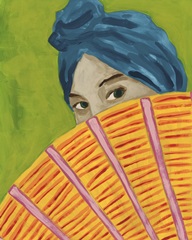 Woman with a Brightly Colored Fan II
