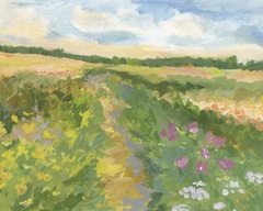 Windswept Flower Field I
