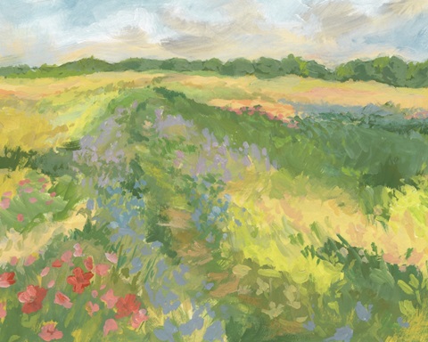 Windswept Flower Field II