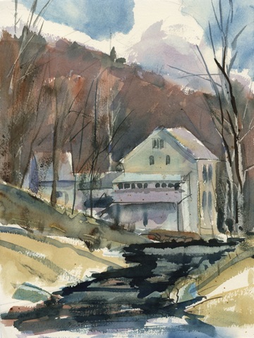 White Barn Snowy River View