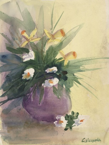 Flower in Purple Vase