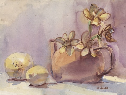 Flower & Lemon Still Life