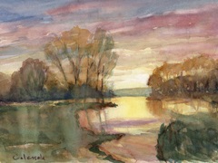 Southampton Sunset on the Lake