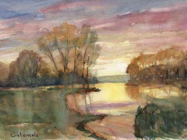 Southampton Sunset on the Lake