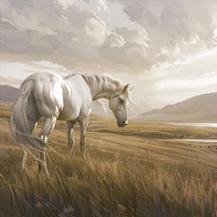 Horse Sepia Portraits I