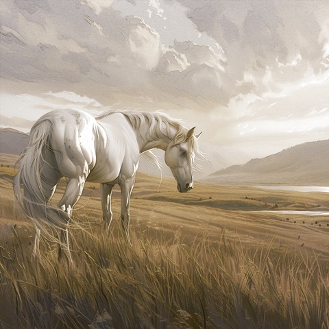 Horse Sepia Portraits I