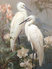 High Tide Egrets I