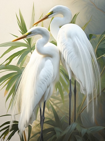 High Tide Egrets II