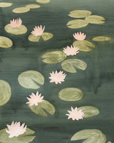 Watercolor Water Lillies I