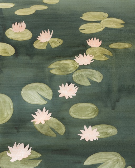 Watercolor Water Lillies I