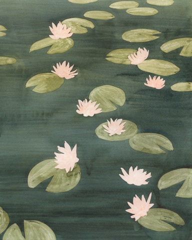 Watercolor Water Lillies II