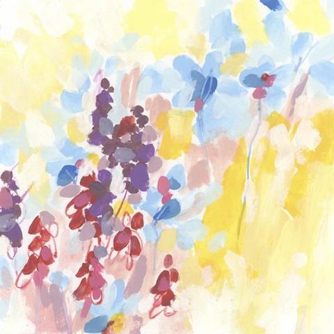 Bright Abstract Wildflowers II