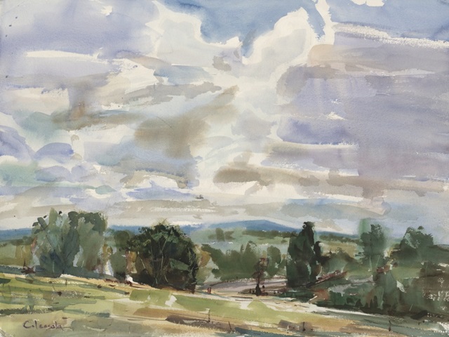 Distant View of Somers Mountain