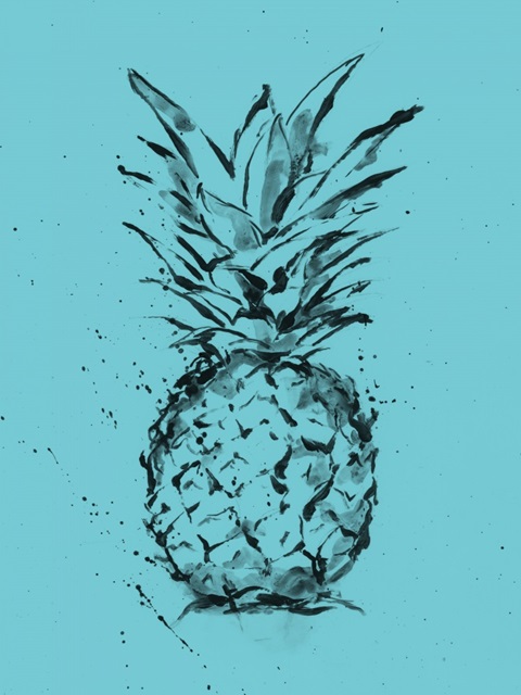 Pineapple Ink Study - Turquoise