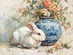 Bunny in Bloom I