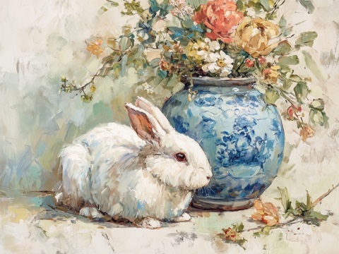 Bunny in Bloom I