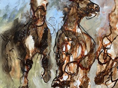 Horses in Watercolor