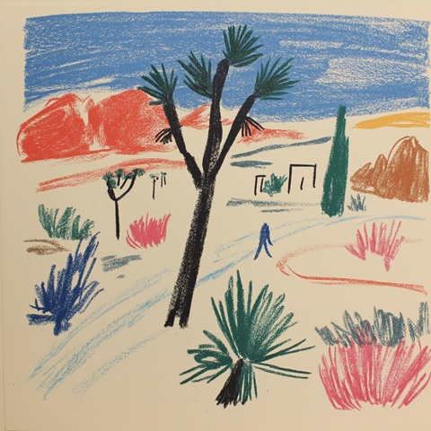 Colored Pencil Desert II