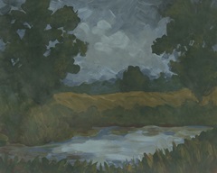 Riverbank at Dusk II