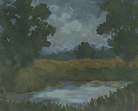 Riverbank at Dusk II
